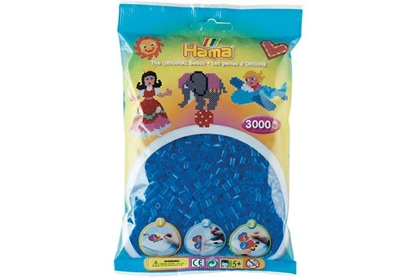 Hama Midi Perler, Transparent, 3000 stk 201-15 Blå