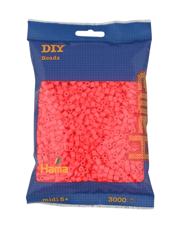 Hama Midi Perler, Ensfarvet, 3000 stk 201-33 Cerise
