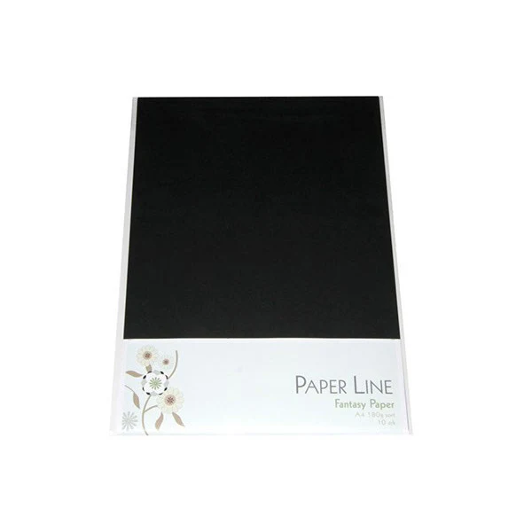 Paper Line Fantasy Karton A4, 10 stk Sort