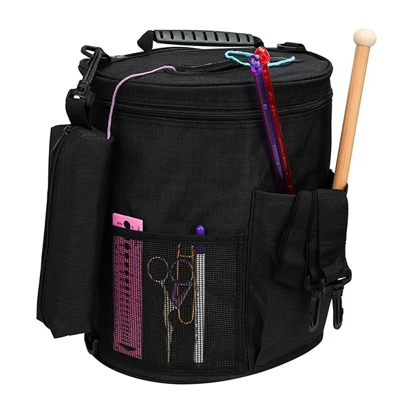 Garntaske Rund, Sort