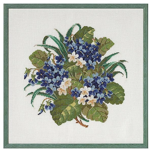 Broderikit Buket med violer