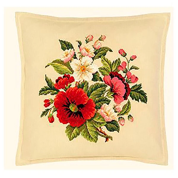 Broderikit Pude Valmuer