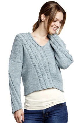 PULLOVER MED SNONING PÅ SKRÅ