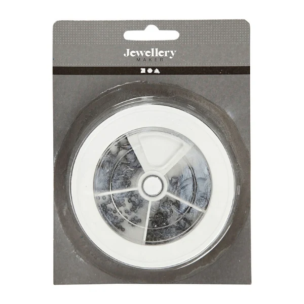 Startsæt med smykkewire, mørk grå metallic