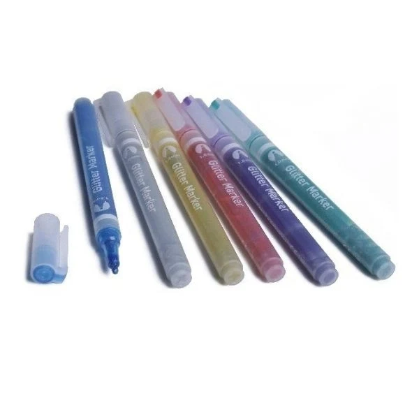 Sten Tusch Med Glimmer, 6 stk. Ass.