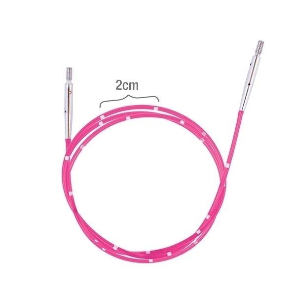 KnitPro SmartStix Wire, Flere Farver (40 - 150 cm) 76 cm til at lave 100 cm Rubinrød