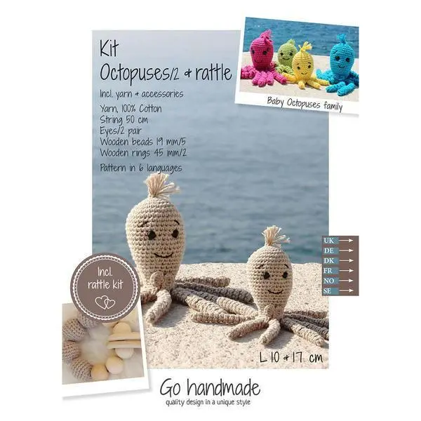 Go Handmade Hæklekit Blæksprutter og rangle