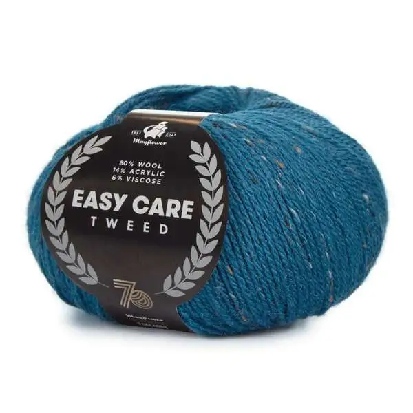 Mayflower Easy Care Tweed 493 Petroleumsblå