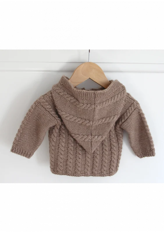 96250 - Hættetrøje med snoninger - Baby (3 mdr. - 6mdr.) - DK