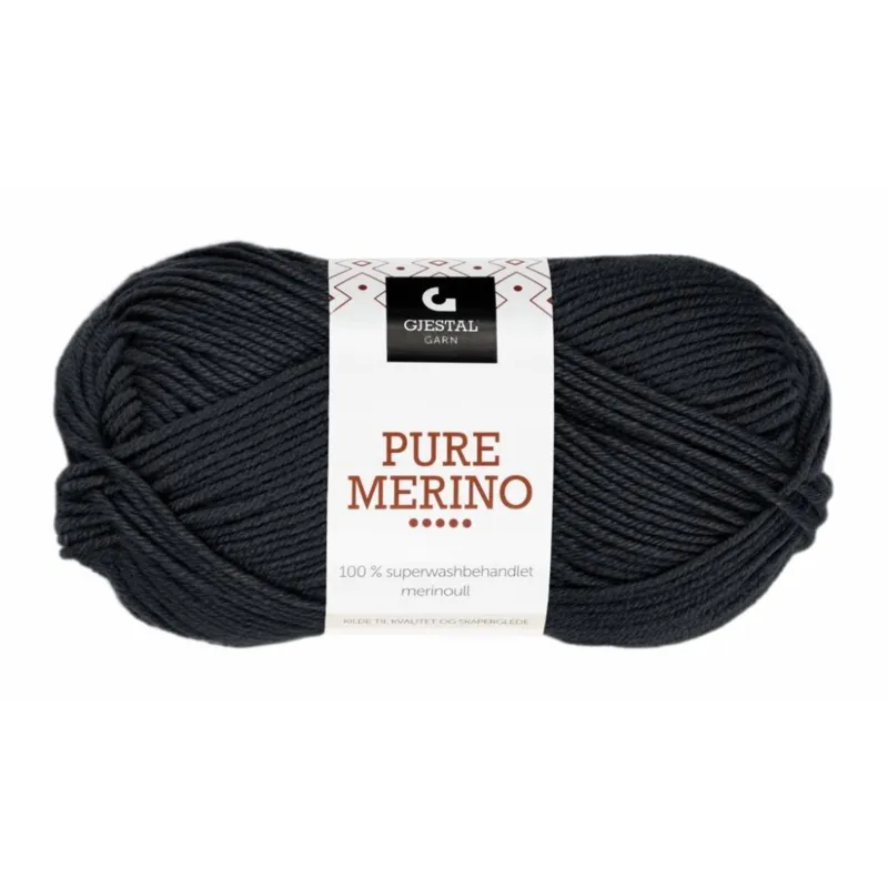 Gjestal Pure Merino 101 Sort