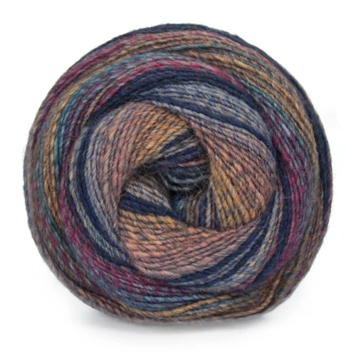 Mayflower Taormina 006 Blomme/Navy/Petrolblå/Sand