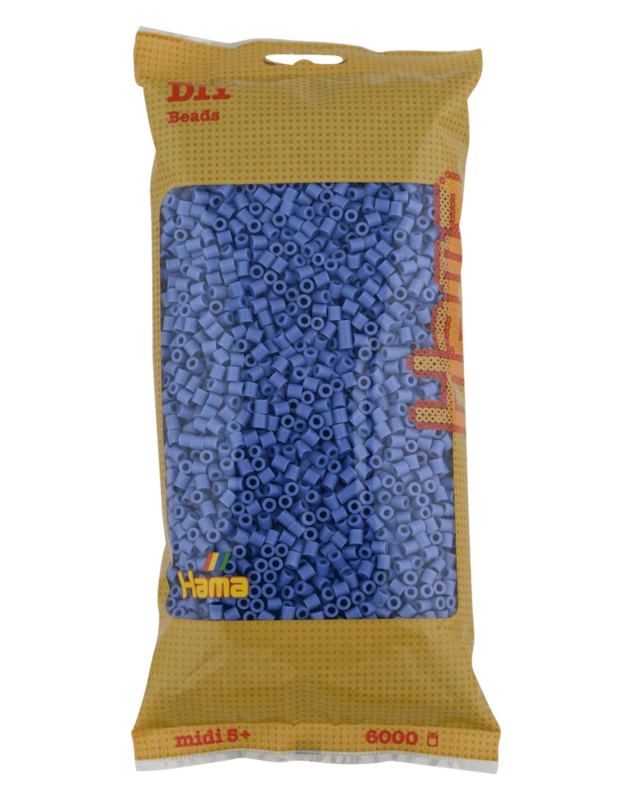 Hama Midi Perler, Ensfarvet, 6000 stk 205-107 Lavendel