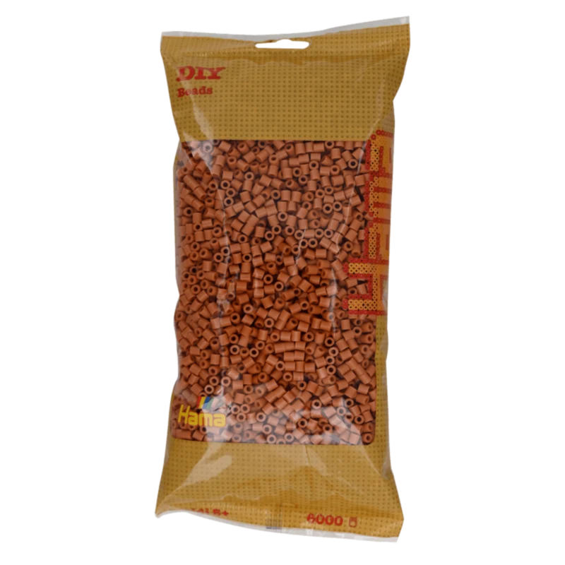 Hama Midi Perler, Ensfarvet, 6000 stk 205-21 Lys brun
