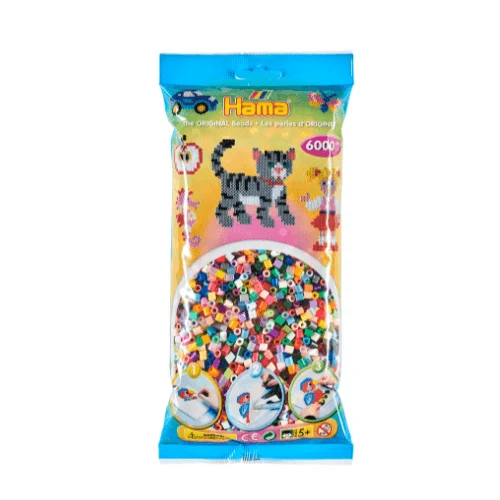 Hama Midi Perler, Mix, 6000 stk