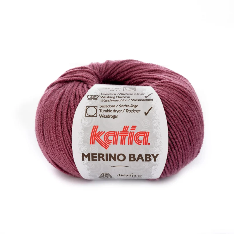 Katia Merino Baby 078 Mørk mauve