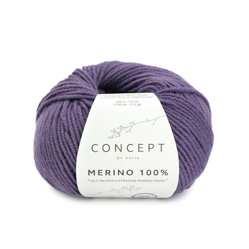 Katia Merino 100% 099 Mørk violet
