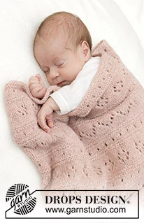 46-9 Pink Sea Blanket by DROPS Design
