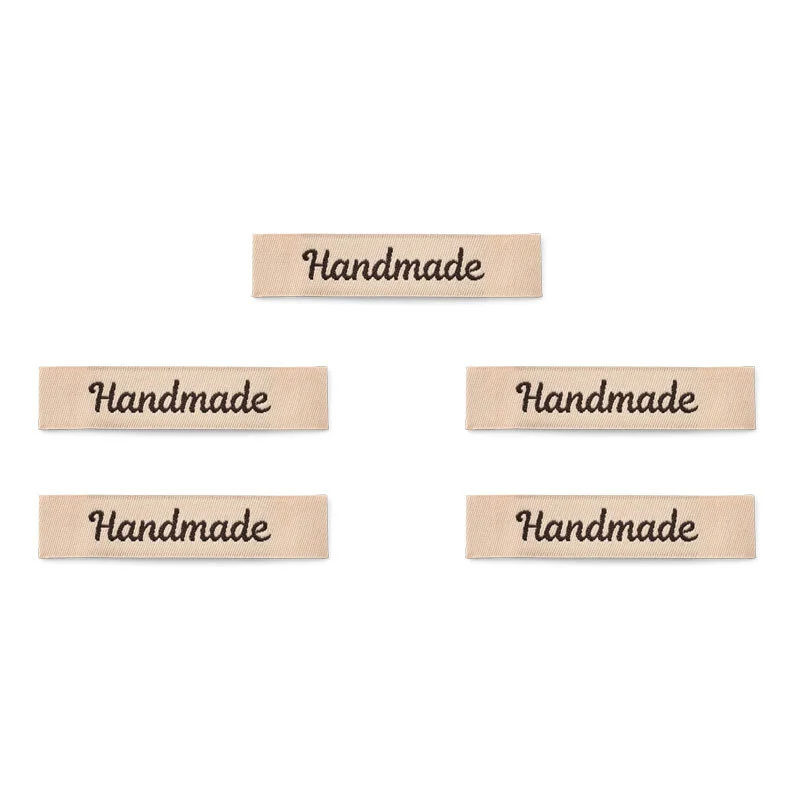 LindeHobby Handmade Label, Lang Sand, Magnolia Script