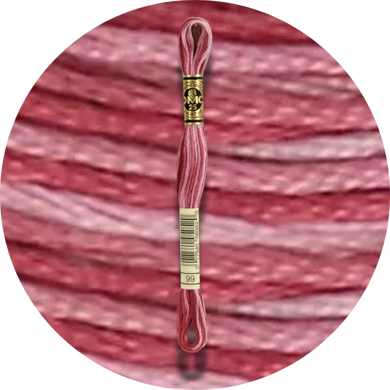 DMC Mouliné Spécial 25 Broderigarn, Farveskiftende 0099