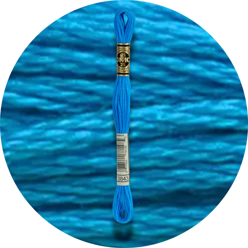 DMC Mouliné Spécial 25, Blå/Lilla nuancer 3843