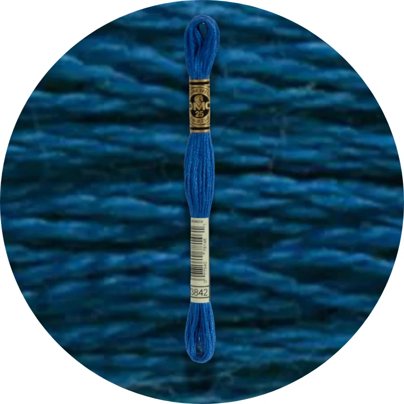DMC Mouliné Spécial 25, Blå/Lilla nuancer 3842