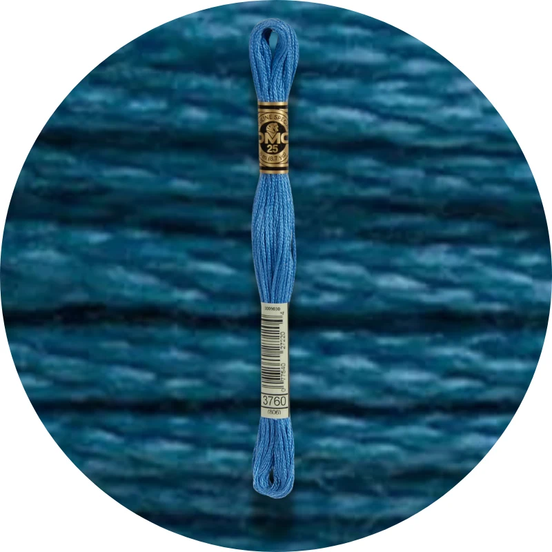 DMC Mouliné Spécial 25, Blå/Lilla nuancer 3760