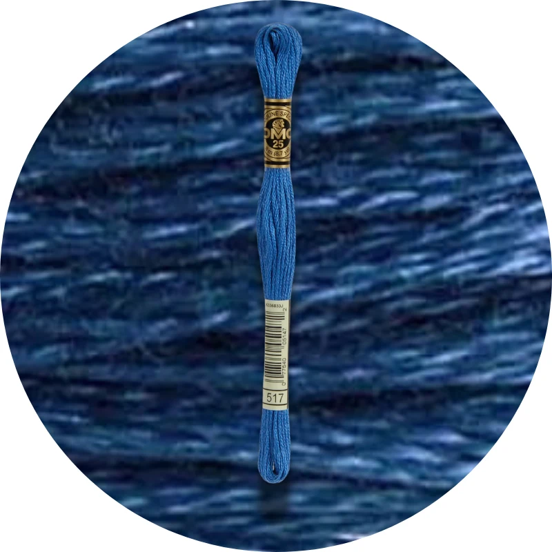DMC Mouliné Spécial 25, Blå/Lilla nuancer 0517