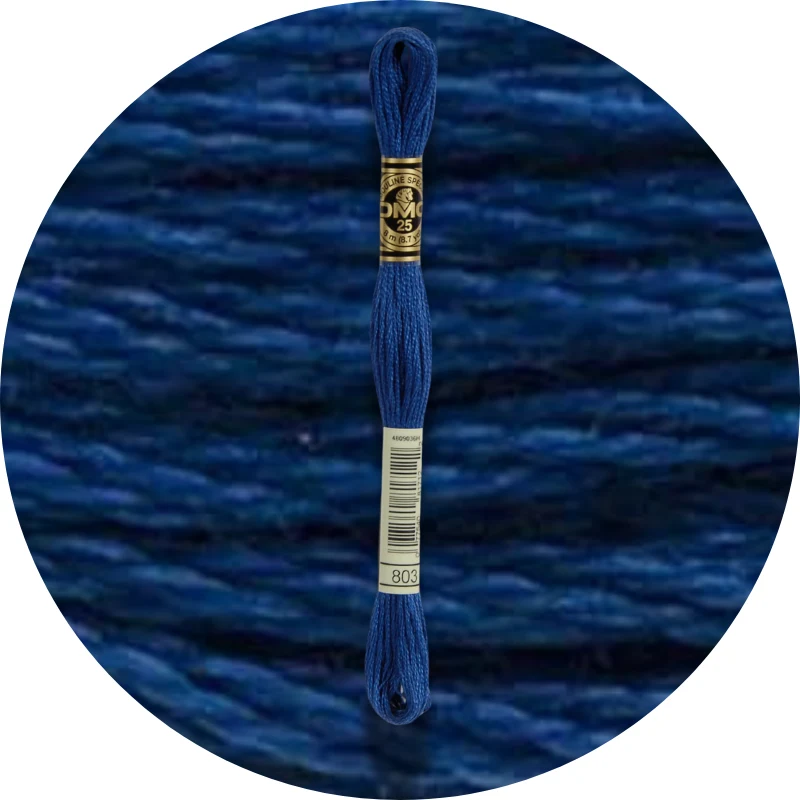 DMC Mouliné Spécial 25, Blå/Lilla nuancer 0803
