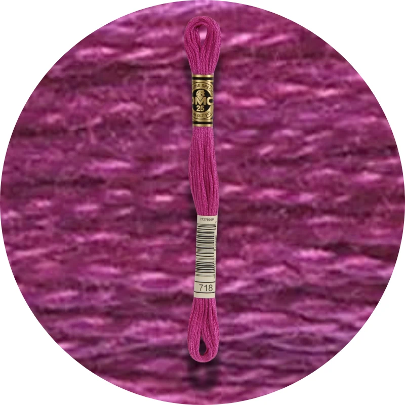 DMC Mouliné Spécial 25, Blå/Lilla nuancer 0718