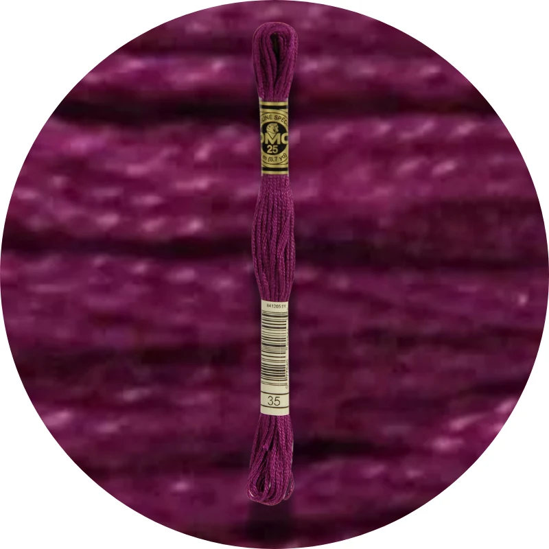 DMC Mouliné Spécial 25, Blå/Lilla nuancer 0035