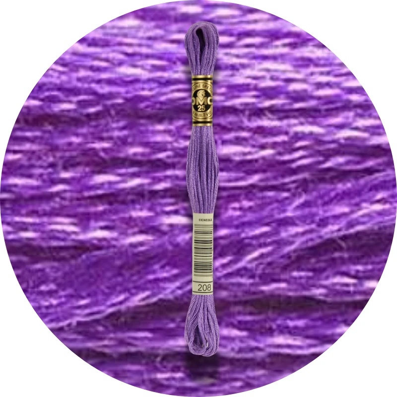 DMC Mouliné Spécial 25, Blå/Lilla nuancer 0208