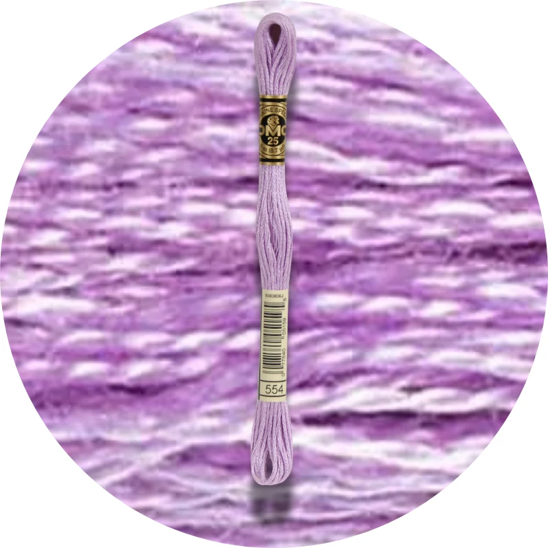 DMC Mouliné Spécial 25, Blå/Lilla nuancer 0554