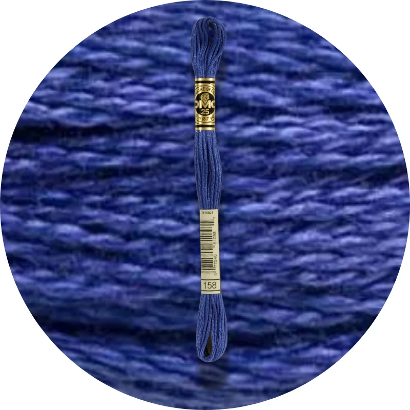 DMC Mouliné Spécial 25, Blå/Lilla nuancer 0158