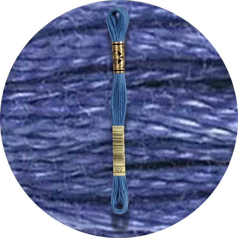 DMC Mouliné Spécial 25, Blå/Lilla nuancer 0322