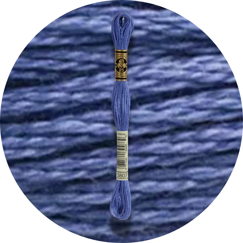 DMC Mouliné Spécial 25, Blå/Lilla nuancer 3807