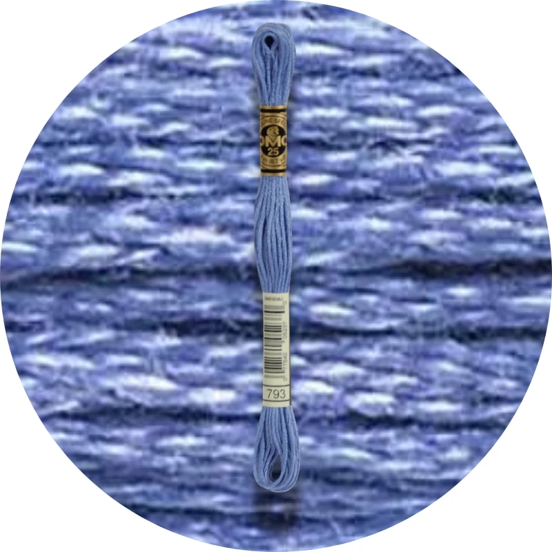 DMC Mouliné Spécial 25, Blå/Lilla nuancer 0793