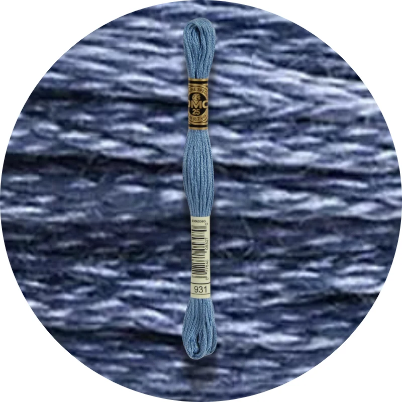 DMC Mouliné Spécial 25, Blå/Lilla nuancer 0931