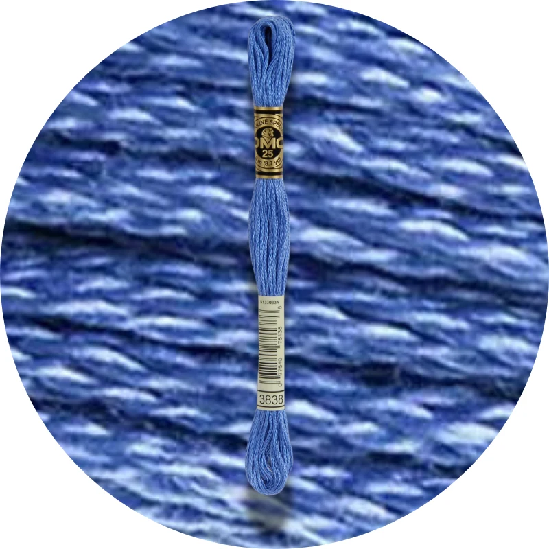 DMC Mouliné Spécial 25, Blå/Lilla nuancer 3838