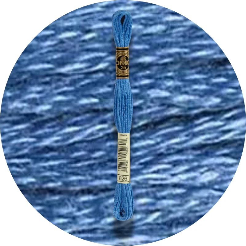 DMC Mouliné Spécial 25, Blå/Lilla nuancer 0826