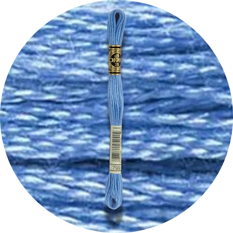 DMC Mouliné Spécial 25, Blå/Lilla nuancer 0799