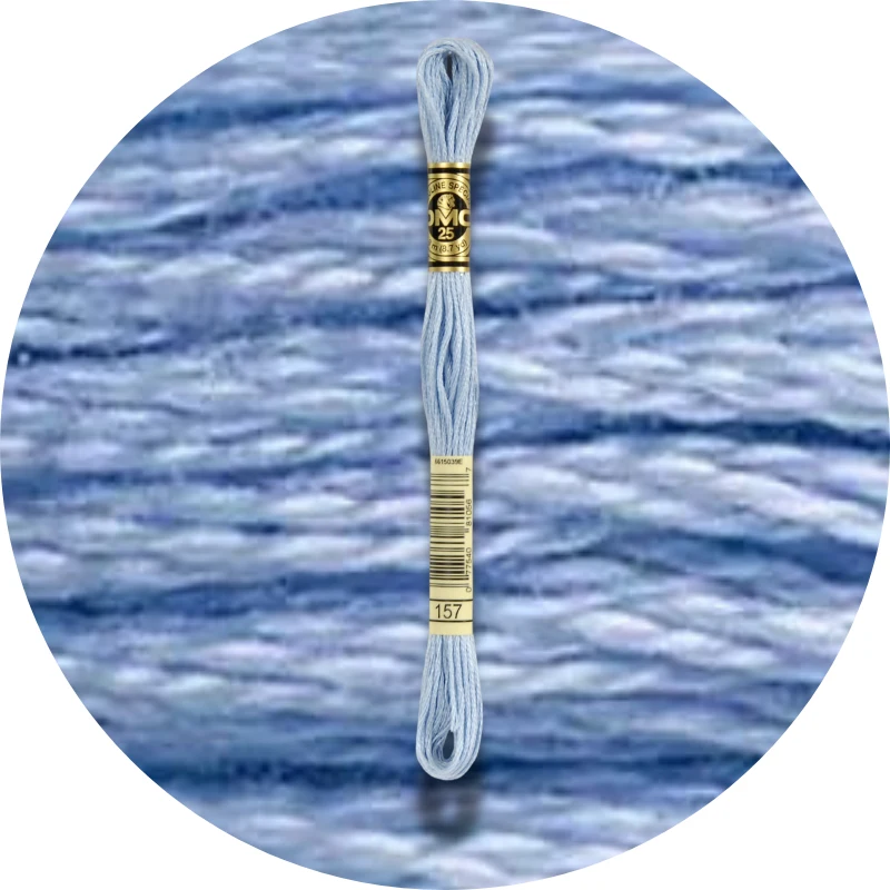 DMC Mouliné Spécial 25, Blå/Lilla nuancer 0157