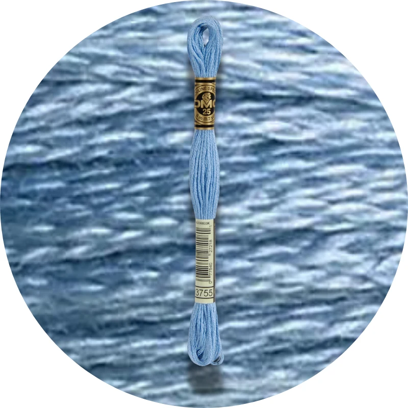DMC Mouliné Spécial 25, Blå/Lilla nuancer 3755