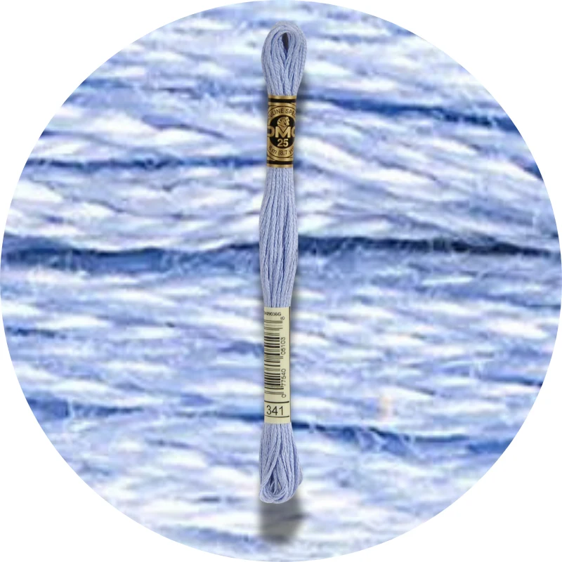 DMC Mouliné Spécial 25, Blå/Lilla nuancer 0341