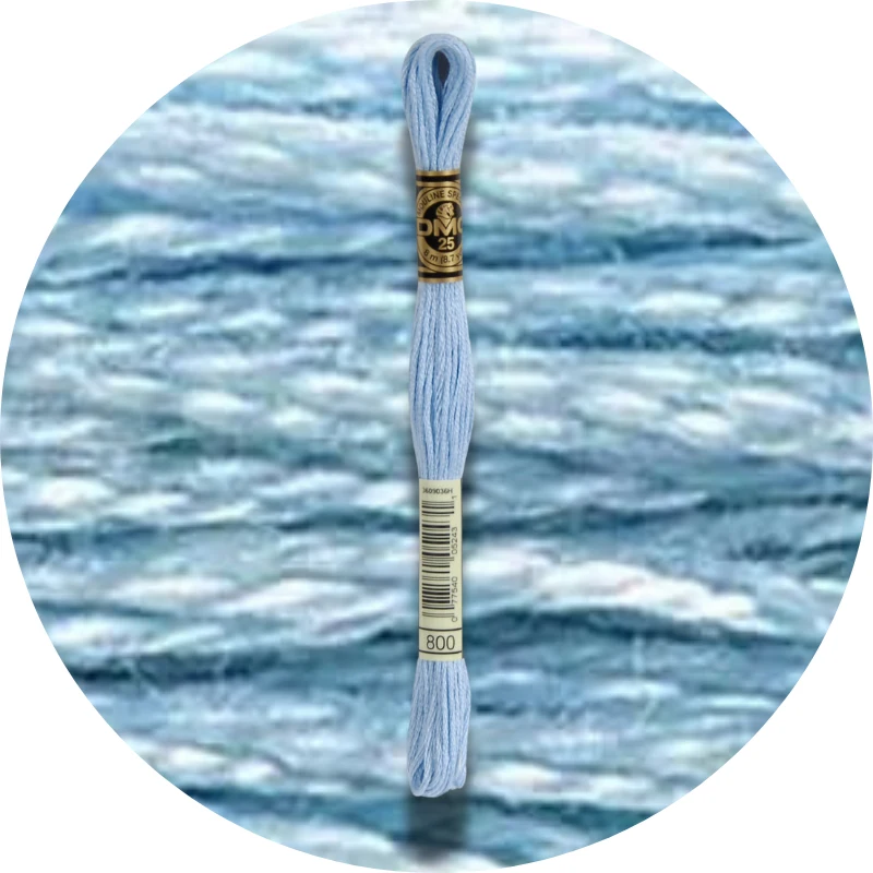 DMC Mouliné Spécial 25, Blå/Lilla nuancer 0800