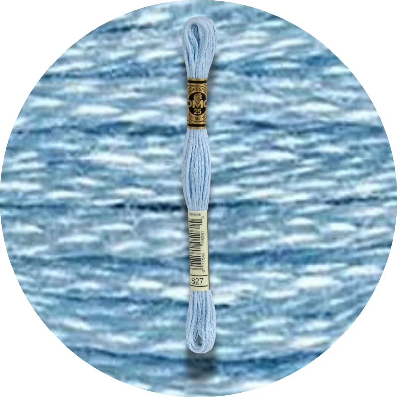 DMC Mouliné Spécial 25, Blå/Lilla nuancer 0827