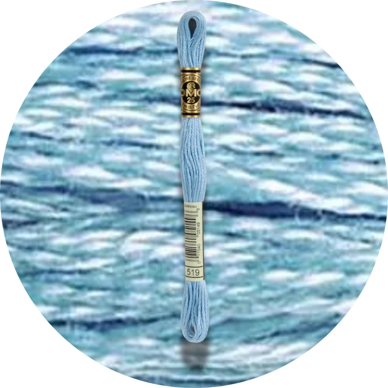 DMC Mouliné Spécial 25, Blå/Lilla nuancer 0519
