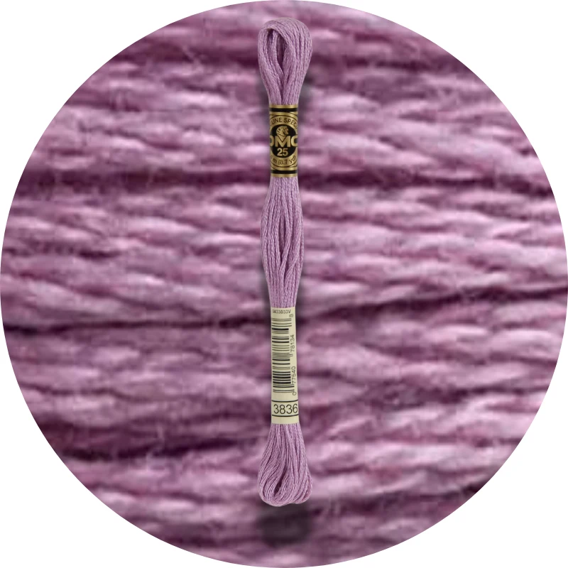 DMC Mouliné Spécial 25, Blå/Lilla nuancer 3836