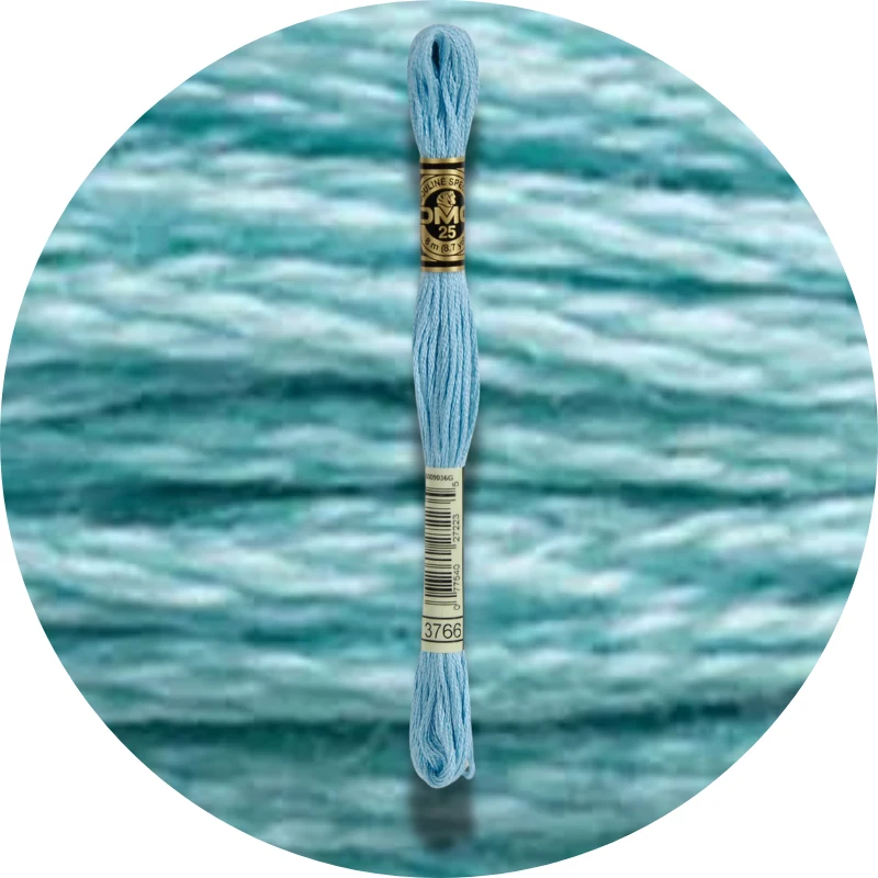 DMC Mouliné Spécial 25, Blå/Lilla nuancer 3766