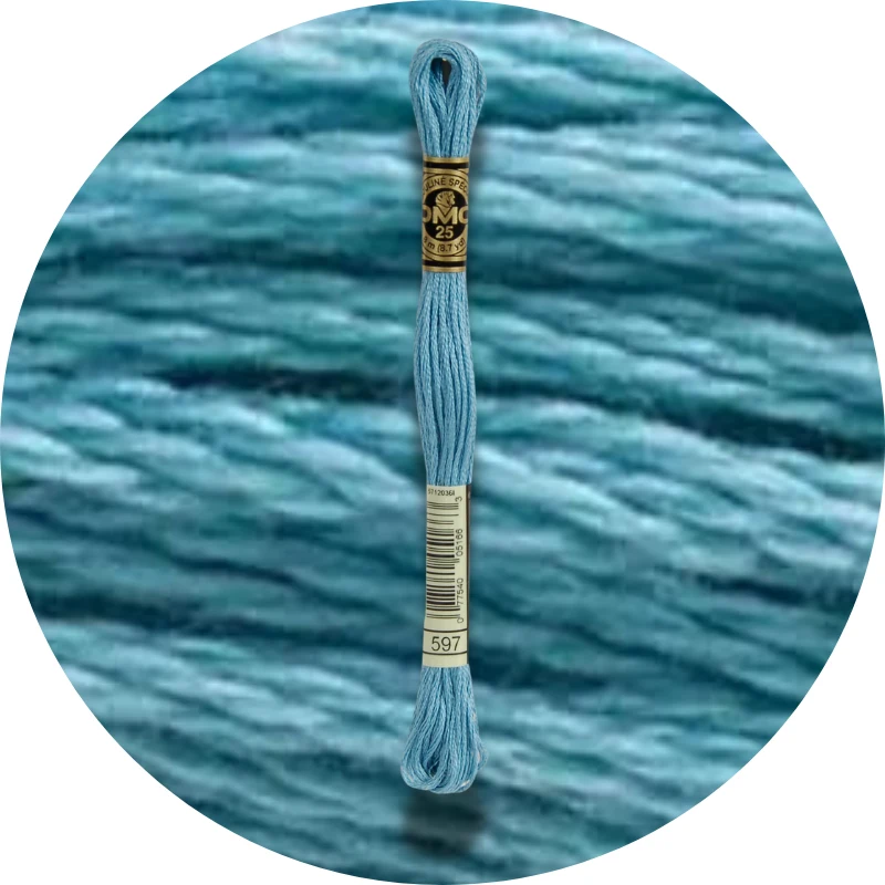 DMC Mouliné Spécial 25, Blå/Lilla nuancer 0597