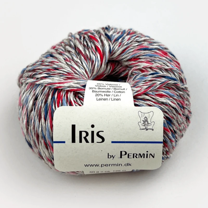 Permin Iris 09 Rød/blå